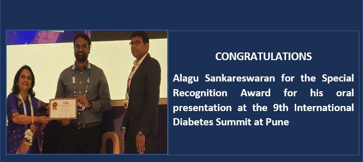 Special Recognition Award for oral presentation
